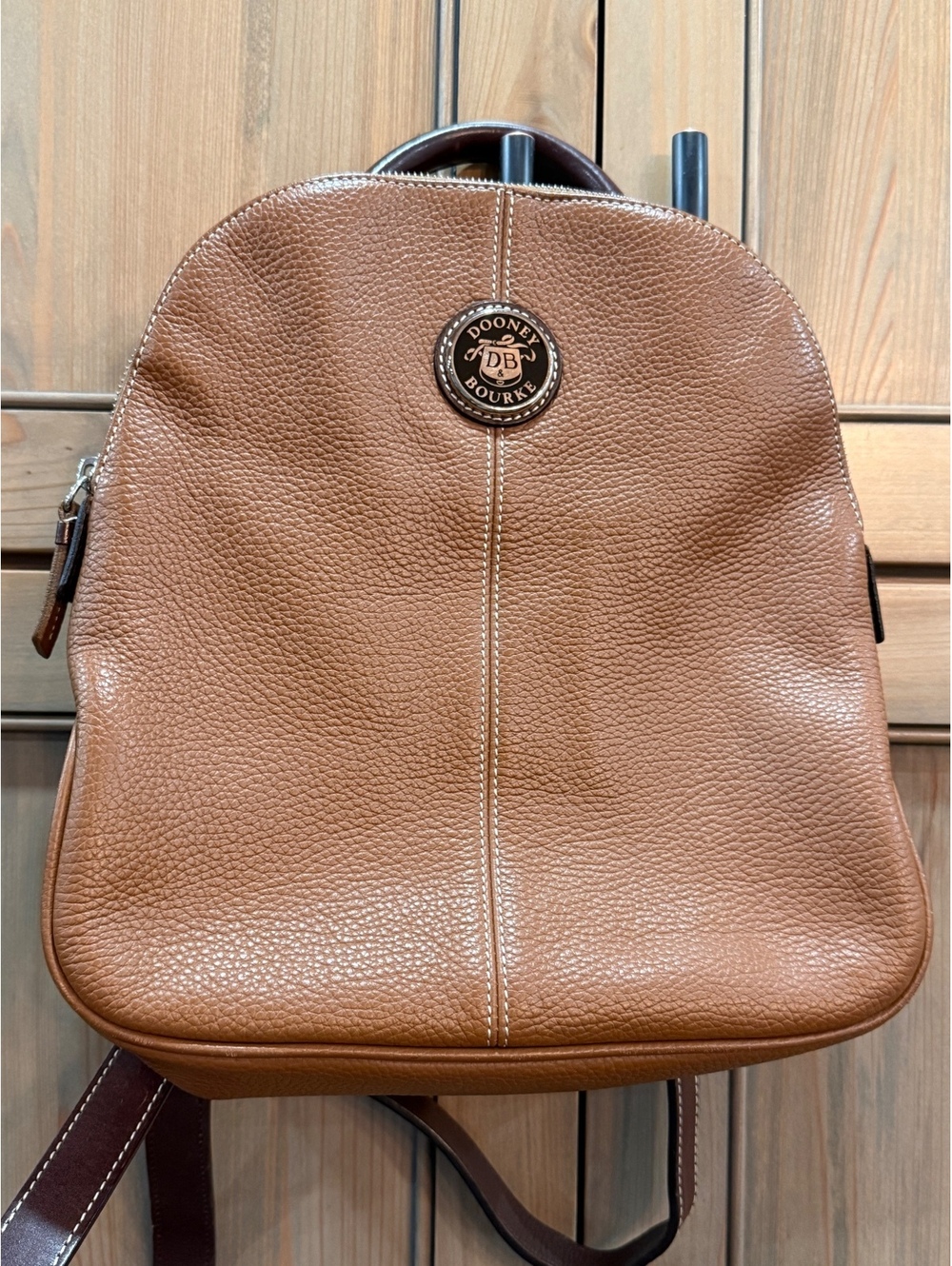 Vintage Dooney & Bourke AWL II Brown Pebble Leather Convertible Mini Backpack